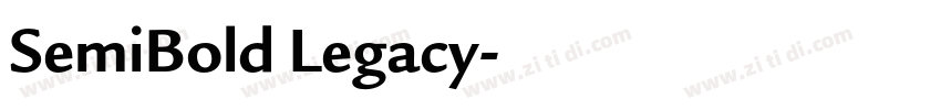 SemiBold Legacy字体转换